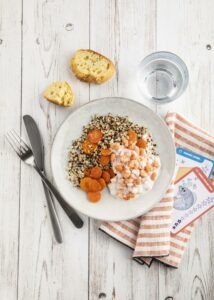 Josette la Crevette coco, carottes et quinoa