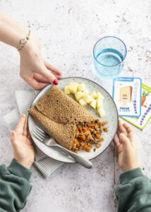 Léonard le canard dans sa galette bretonne